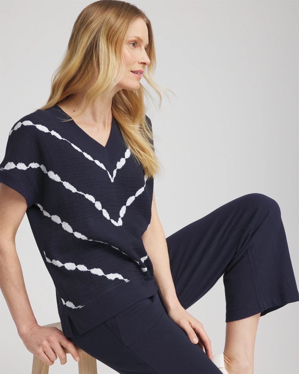 Zenergy® Tie-Dye Gauze Top