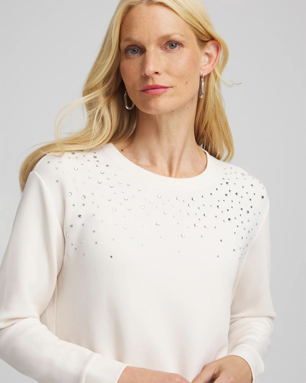 Zenergy® Scuba Rhinestone Pullover Top
