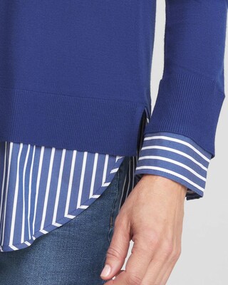 Built-In Shirt Knit Sweater click to view larger image.