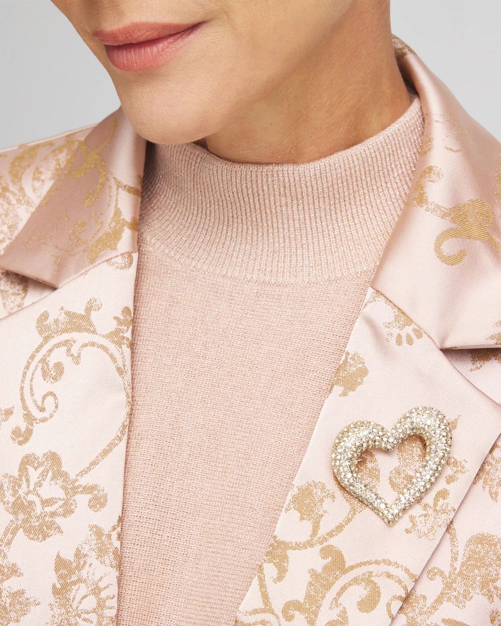 Pavé Heart Brooch