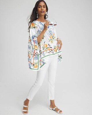Tropical Print Poncho