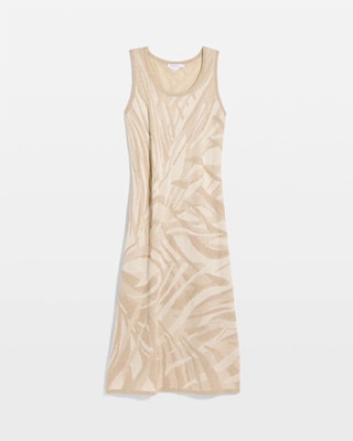 Knit Printed Sweater Dress click to view larger image.