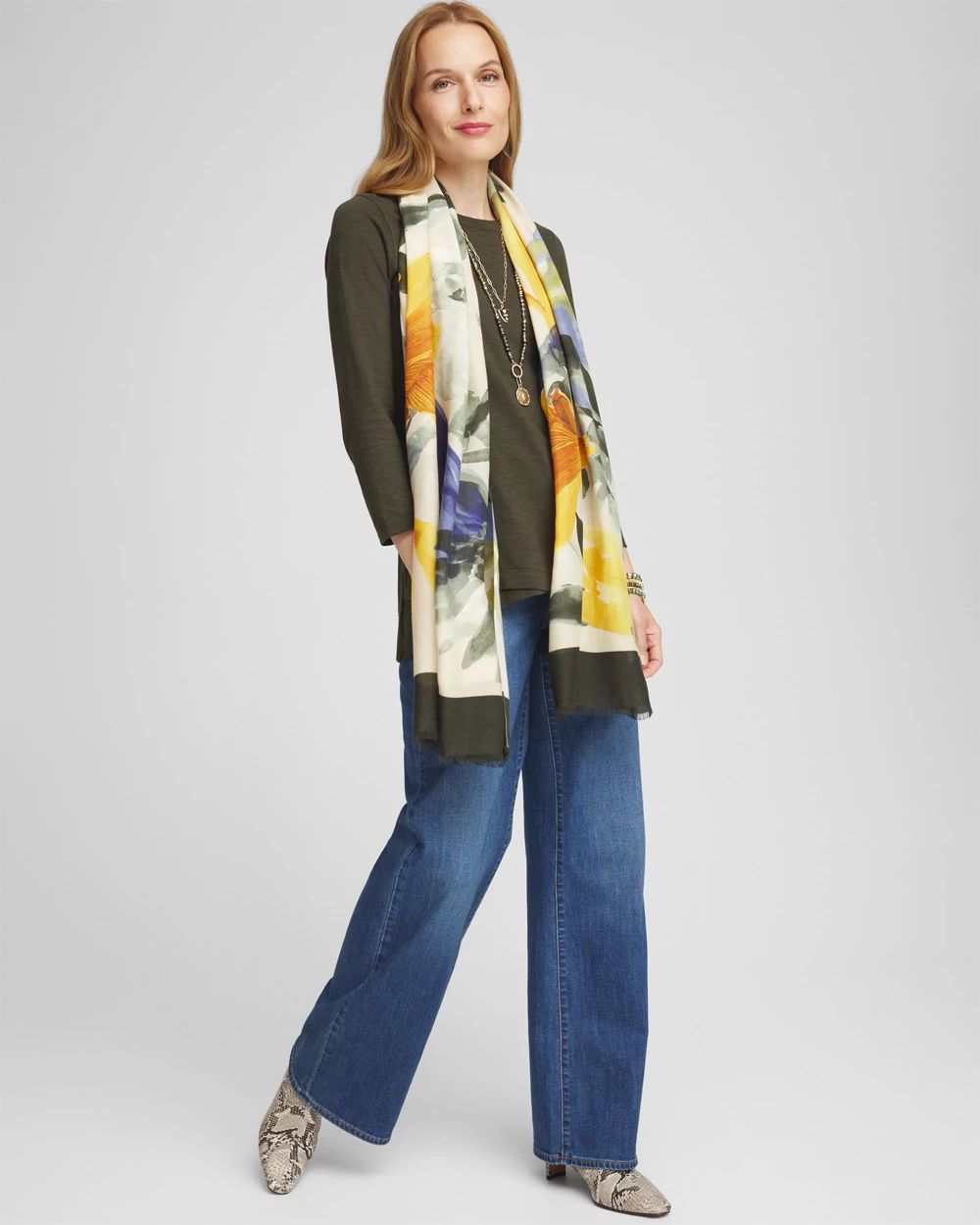 3/4 Sleeve Overlap Tunic