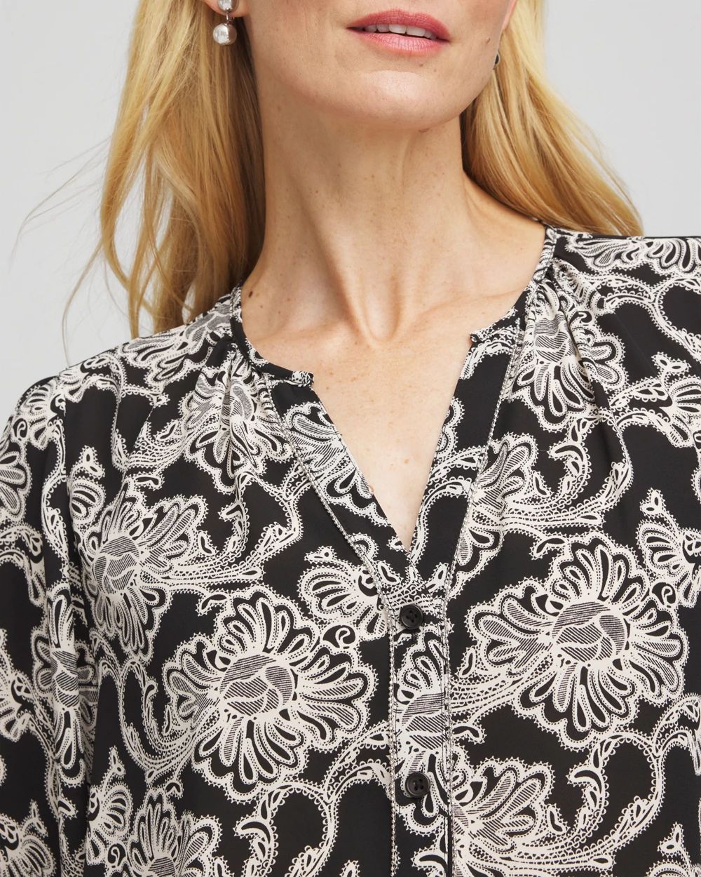 Caviar Bead Georgette Blouse
