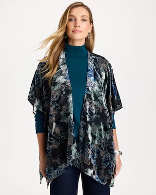 Woven Burnout Ruana
