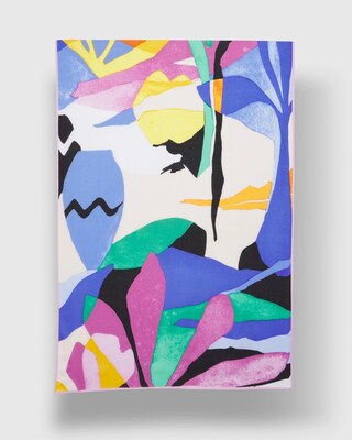Silk Blend Tropical Oblong Scarf