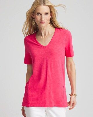 Slub V-Neck Tee
