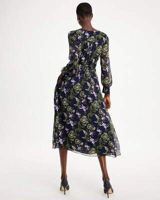 Crinkle Chiffon Surplice Maxi Dress click to view larger image.