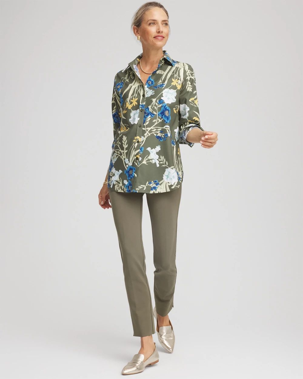No Iron™ Printed Sateen Shirt