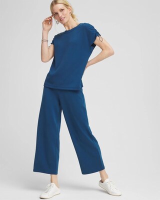 Zenergy® Sueded Scuba Cropped Pants click to view larger image.