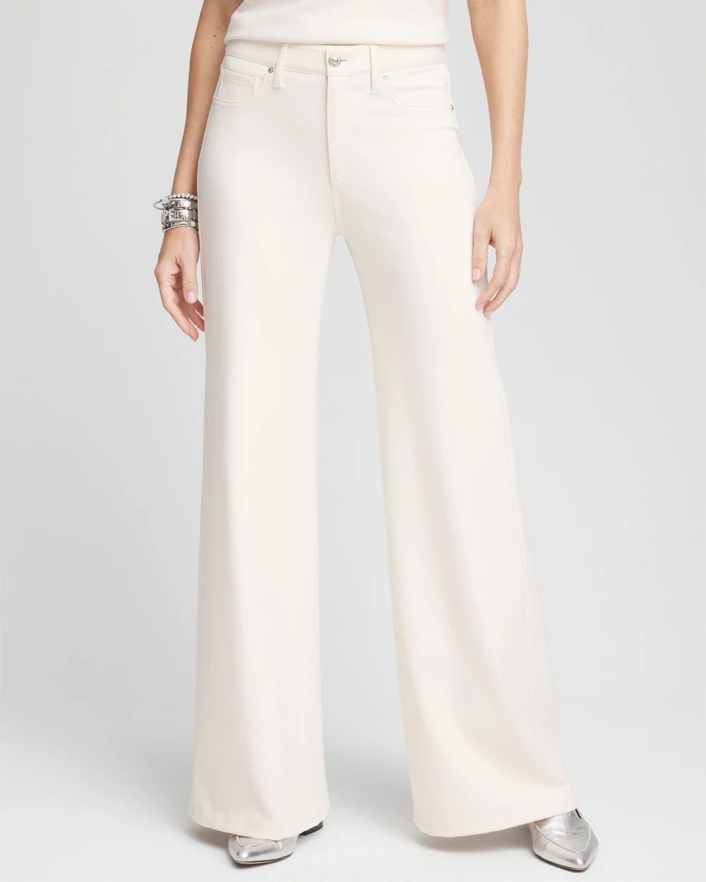 High Rise Wide Leg Ponte Pants
