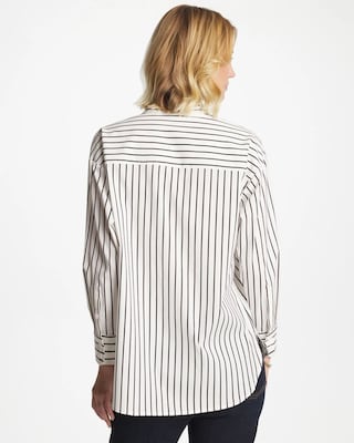 Striped Poplin Applique Tunic click to view larger image.