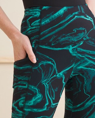Zenergy So Slimming Marble-Print Leggings
