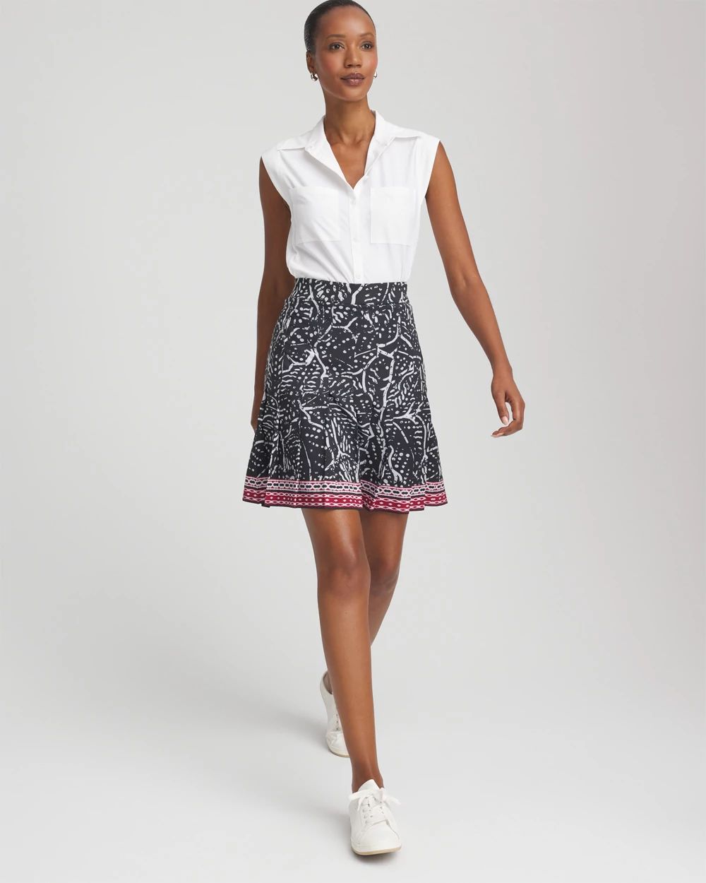 Zenergy® UPF Pleated Floral Skort