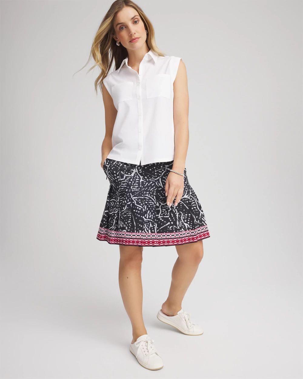 Zenergy® UPF Pleated Floral Skort