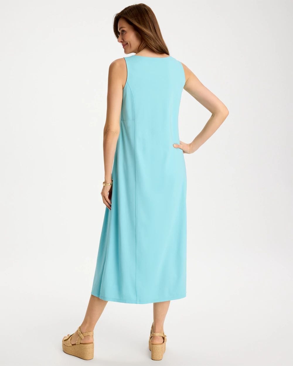 Petite Ponte Seamed Maxi Dress
