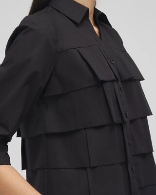 Poplin Ruffle Shirt