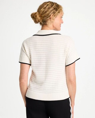 Zenergy® Luxe Pointelle Sweater click to view larger image.