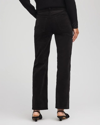 Velveteen Pull-On Flared Jeans click to view larger image.