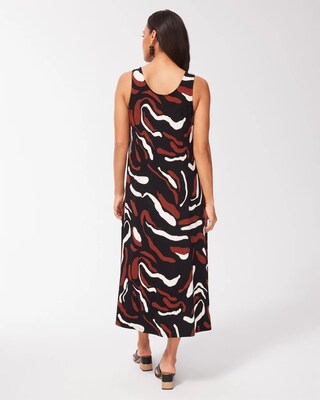 Travelers Abstract Print Tank Dress