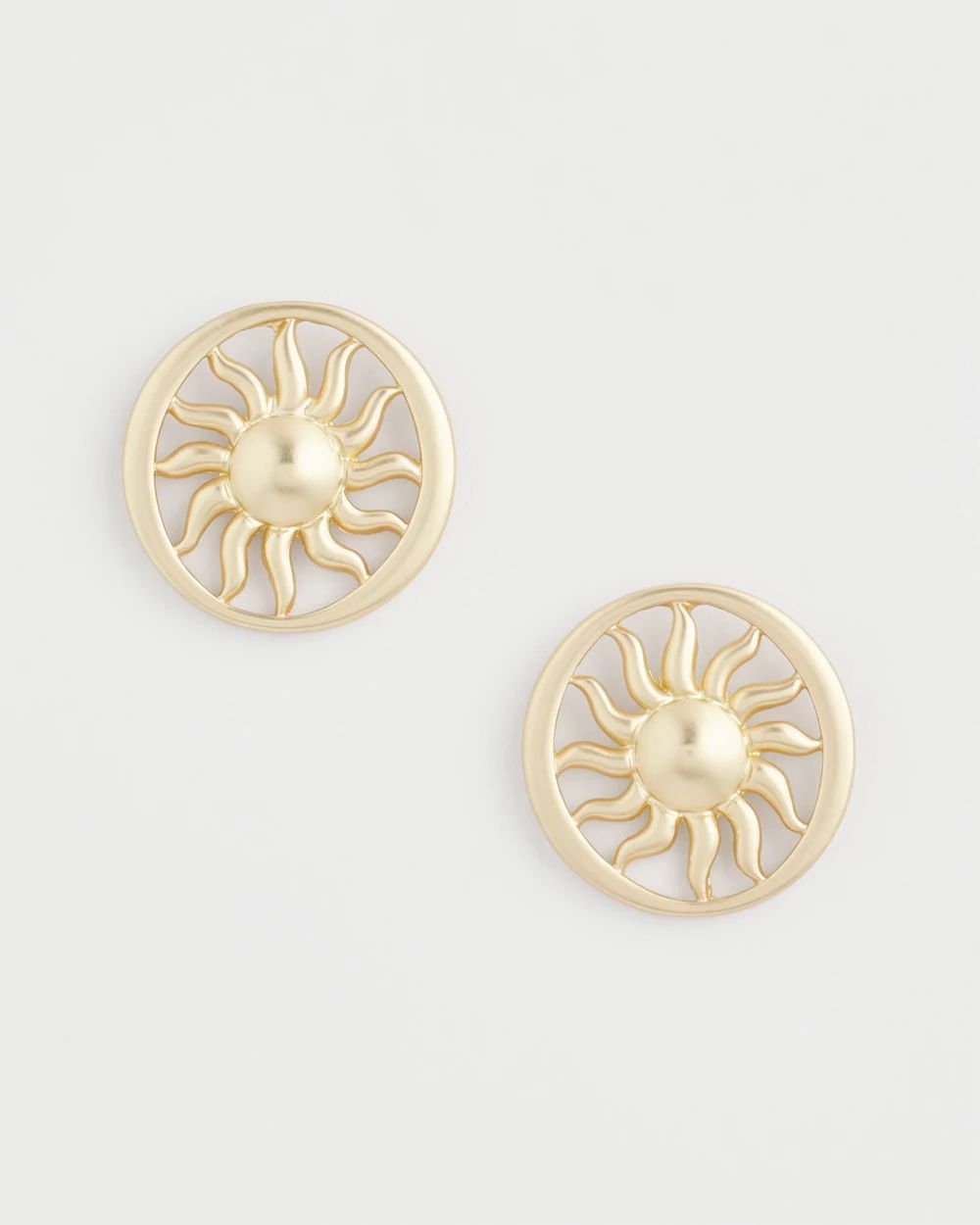 Golden Sun Medallion Earrings