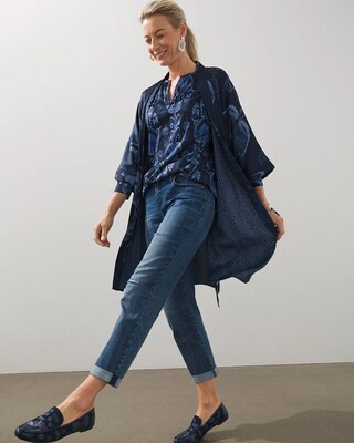 Reversible Print Woven Kimono