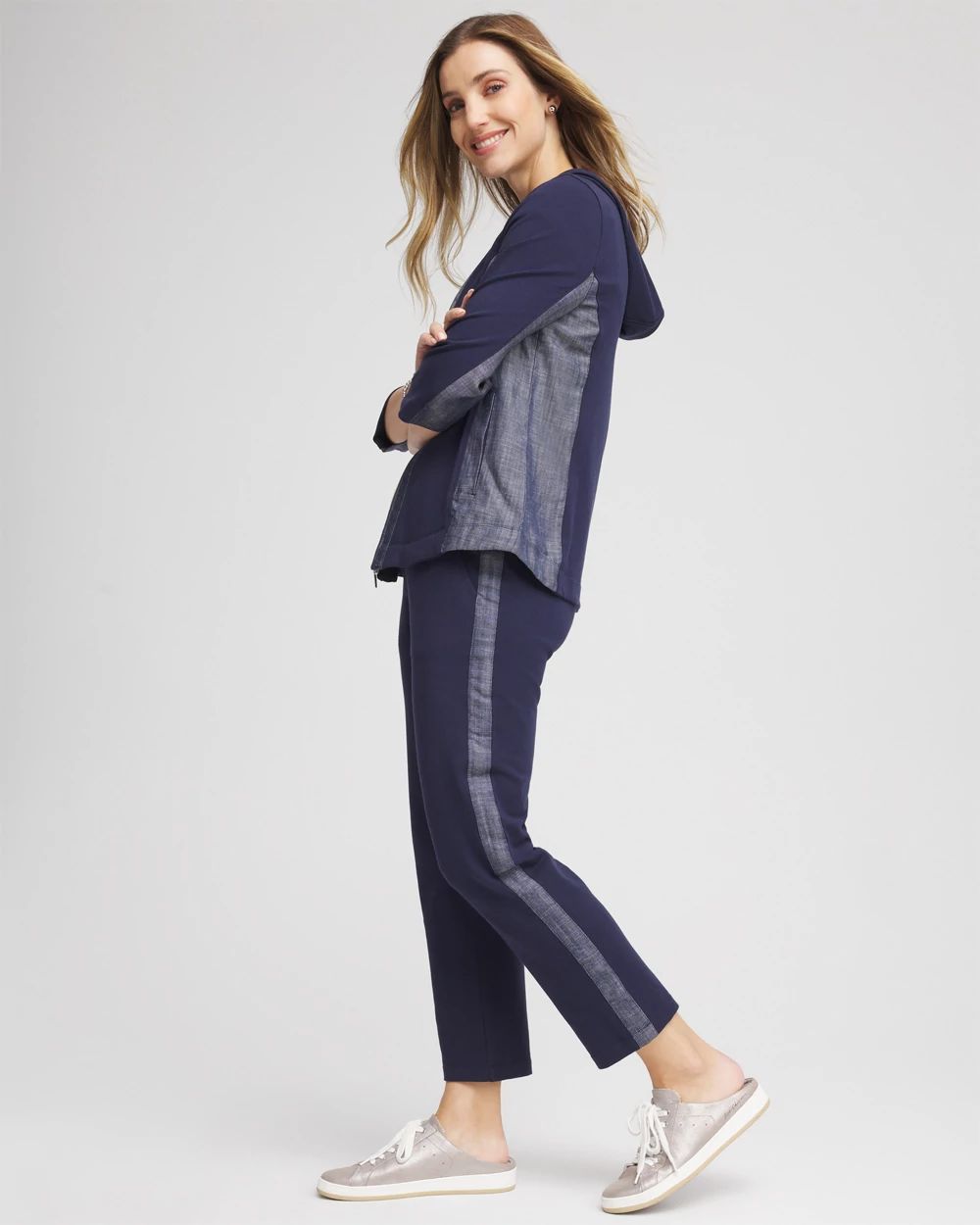 Zenergy® French Terry & Chambray Tapered Pants