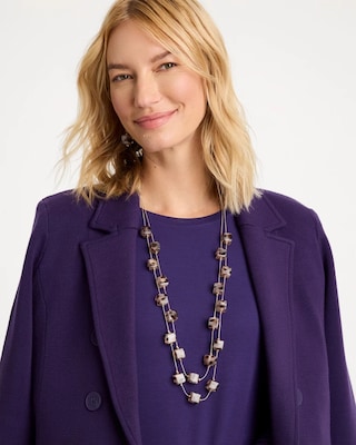 Cubed Tortoise Double-Strand Necklace click to view larger image.