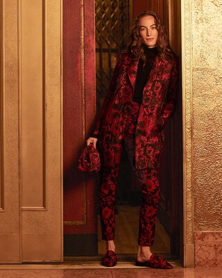 Rose Jacquard Topper