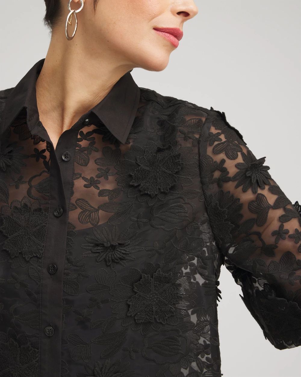 Lace Applique Shirt