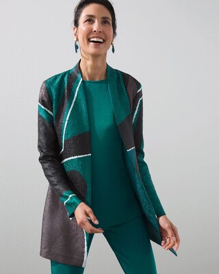 Travelers Collection Crushed Print Jacket