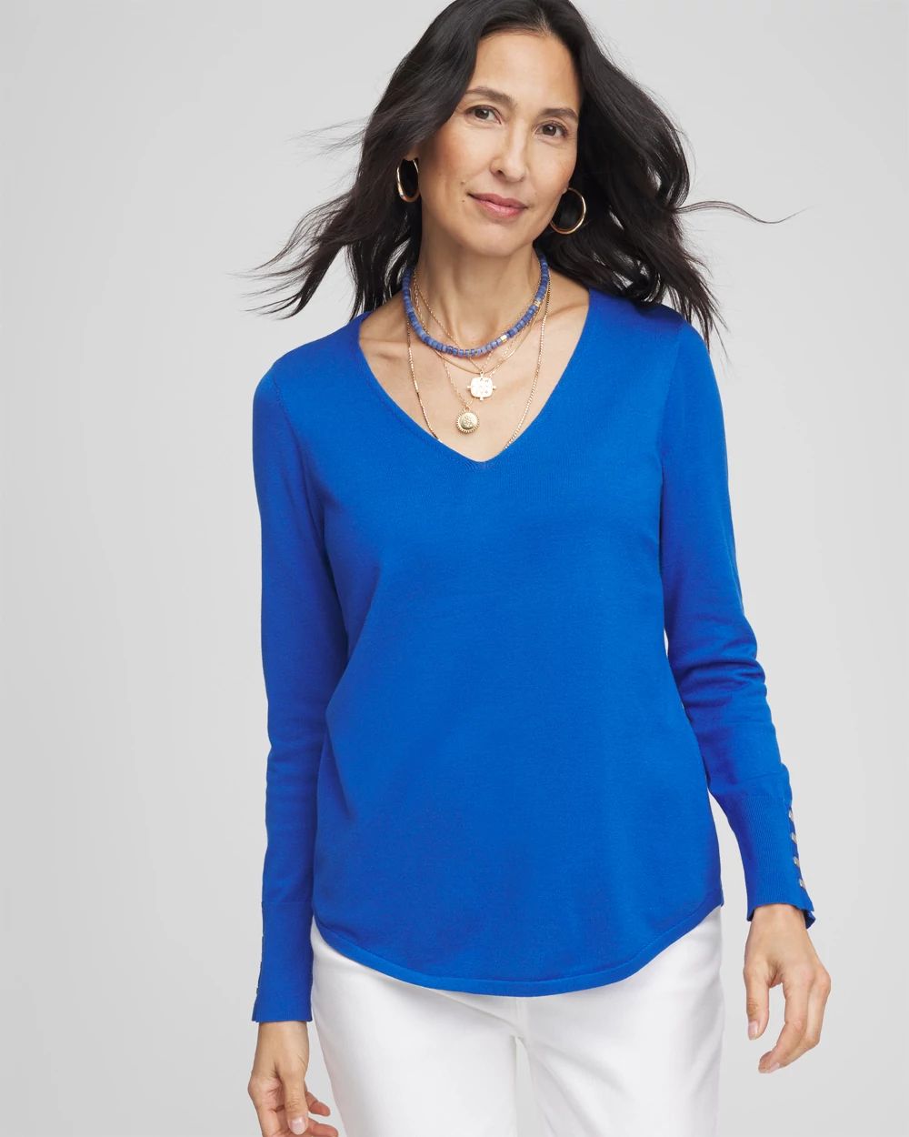 Ella V-Neck Pullover Sweater