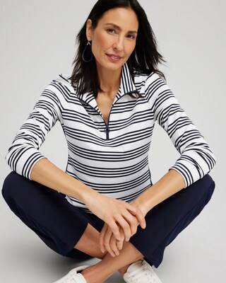 Zenergy® UPF Stripe Long Sleeve Top