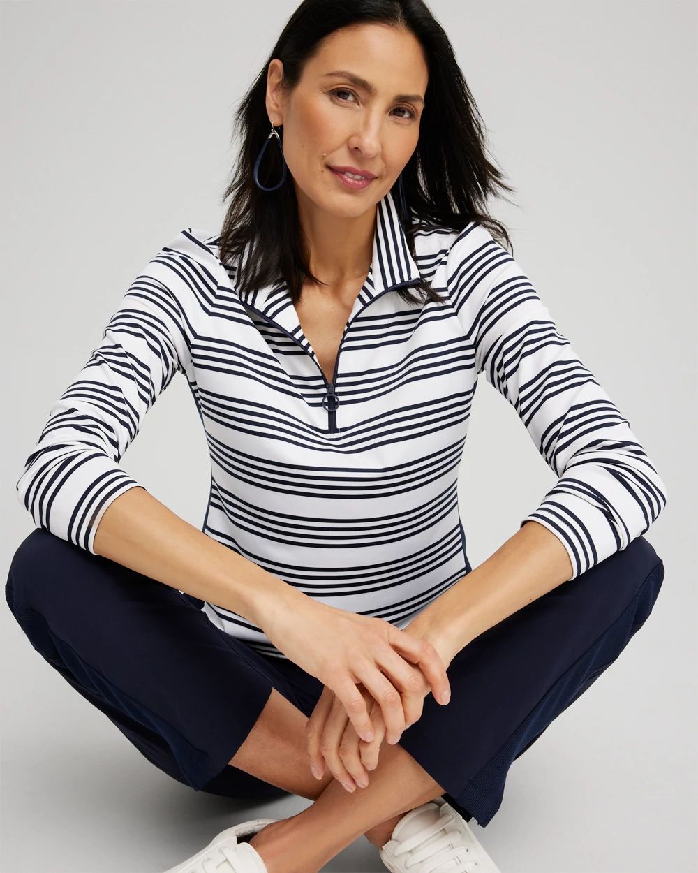 Zenergy® UPF Stripe Long Sleeve Top