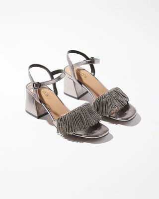 Beaded Fringe Heels