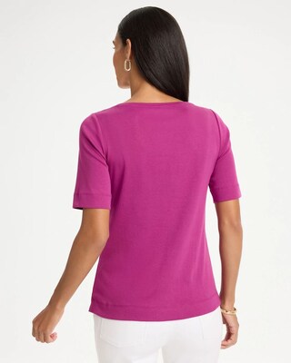 Pima Elbow Sleeve Tee click to view larger image.