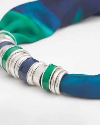 Adjustable Satin Scarf Necklace