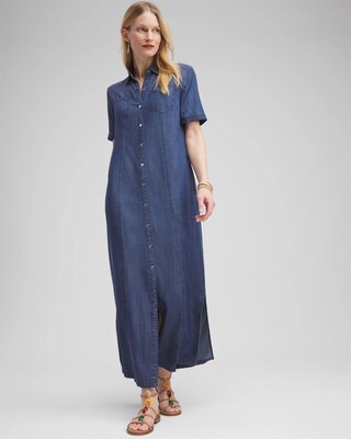 Short Sleeve Maxi Shirt Dress