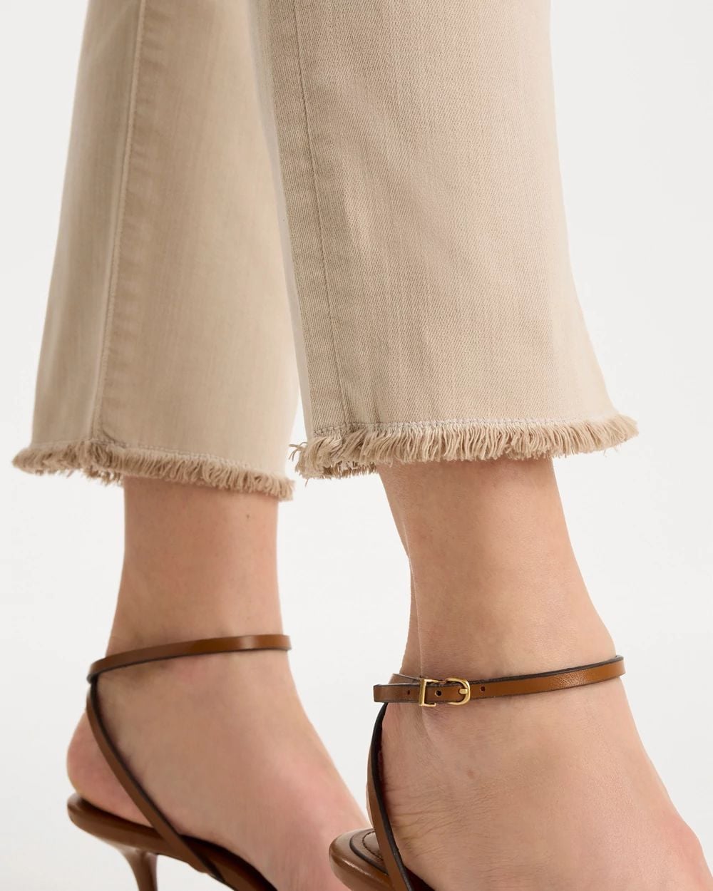 Girlfriend Slim Frayed Crop Jeans