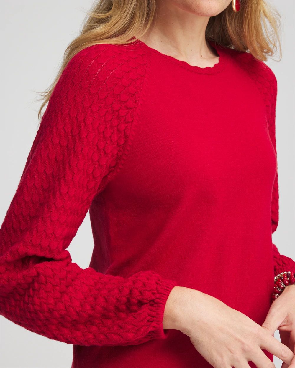 Raglan Sleeve Pullover Sweater