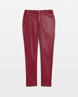 Petite Coated Denim Girlfriend Ankle Jeans click to view larger image.