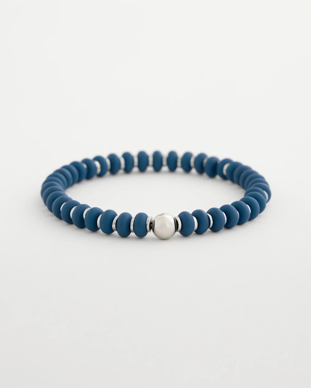 Navy Round Stretch Bracelet