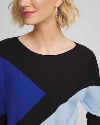 Ella Dolman Intarsia Pullover Sweater click to view larger image.