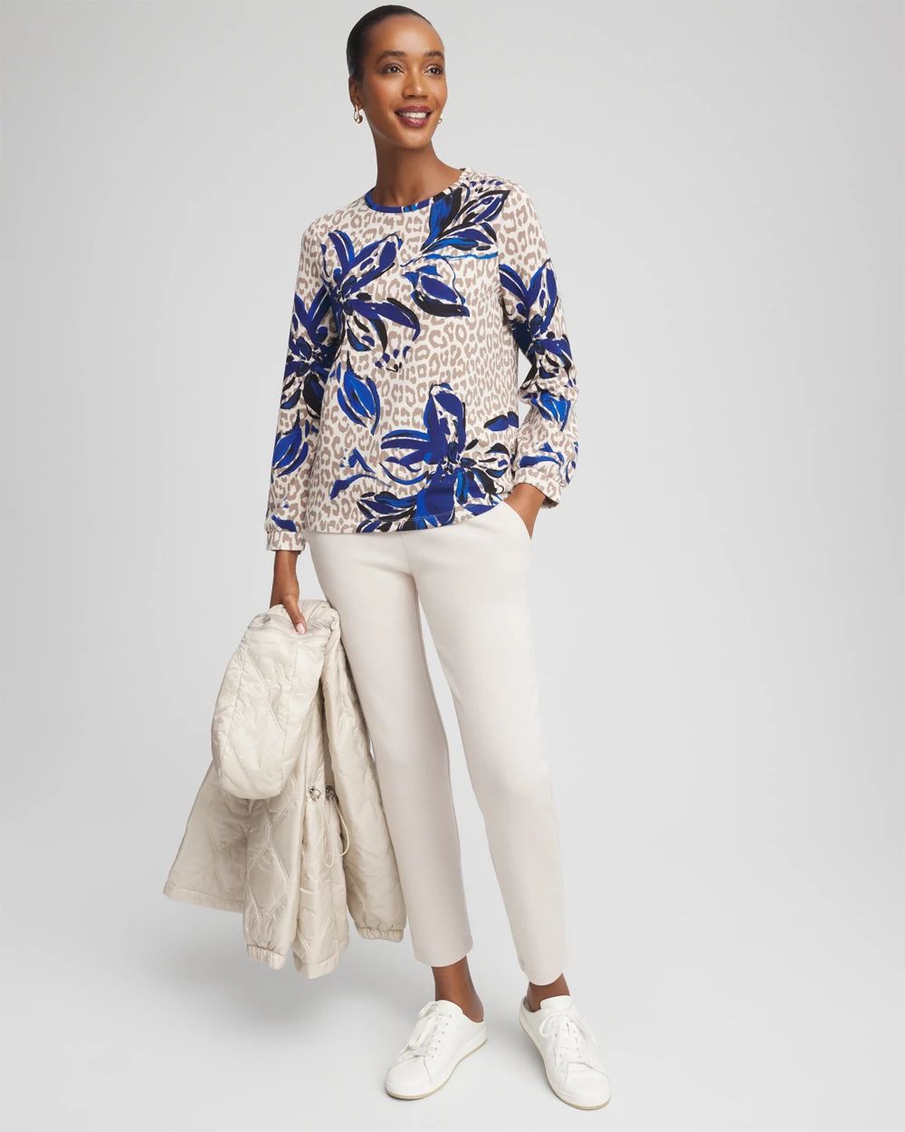 Zenergy® Scuba Animal Print Top