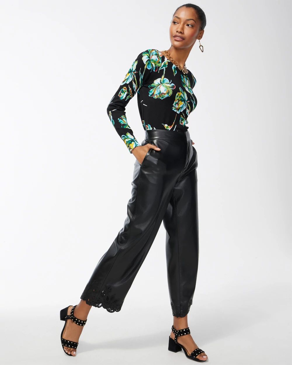 Spun Rayon Floral Printed Pullover
