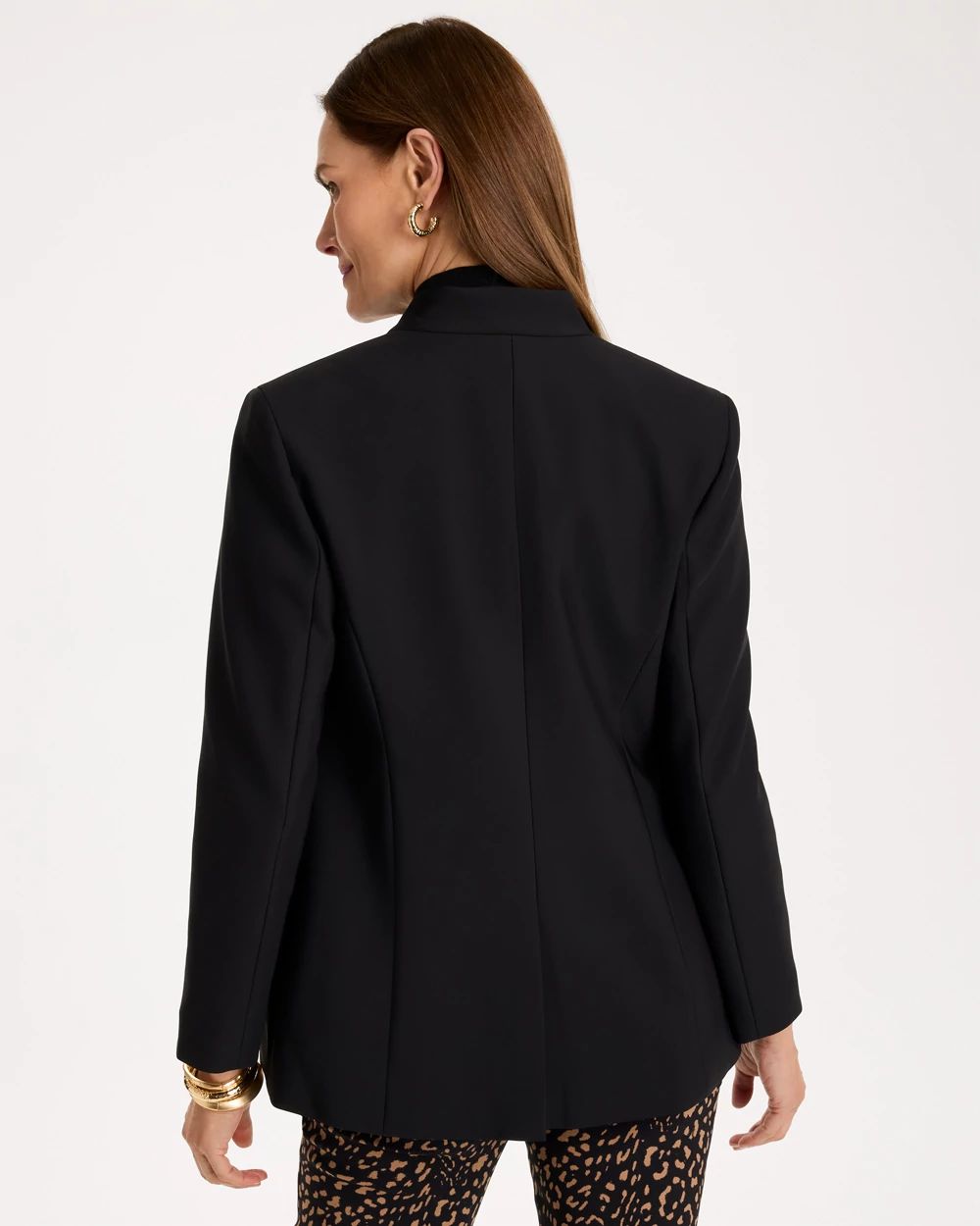 Soft-Stretch Button Detail Blazer click to view larger image.