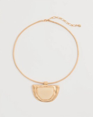 White Enamel Collar Necklace