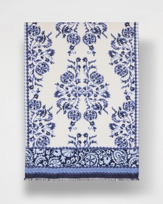 Paisley Printed Oblong Scarf click to view larger image.