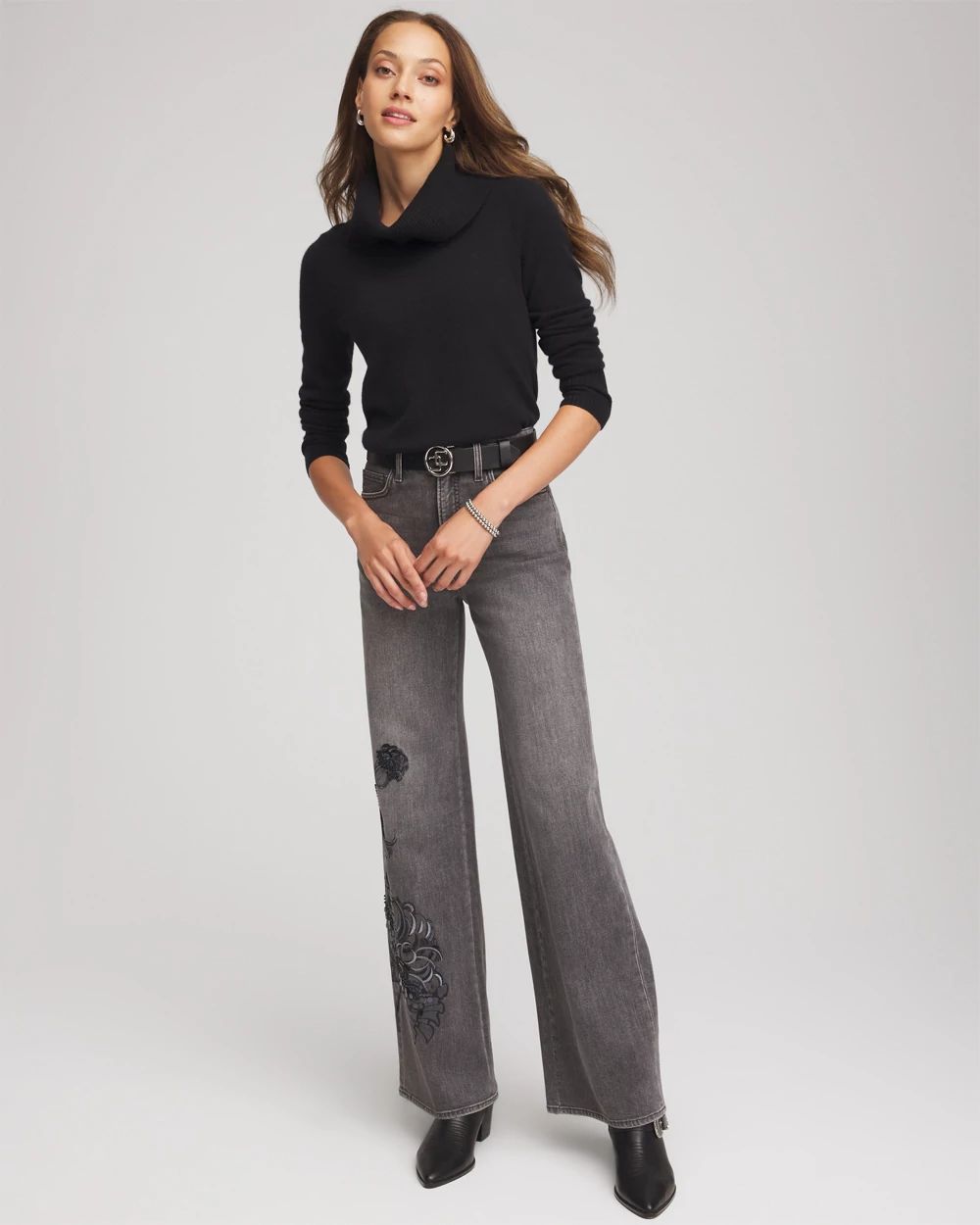 Cowlneck Cashmere Pullover Tunic
