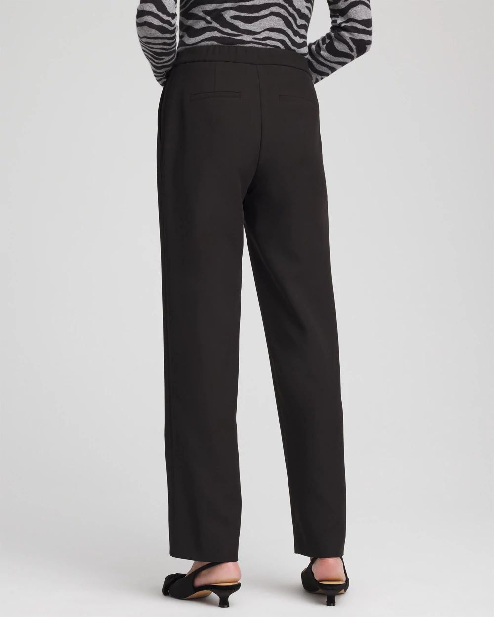 Textured Straight Tapered Ankle Pants click to view larger image.